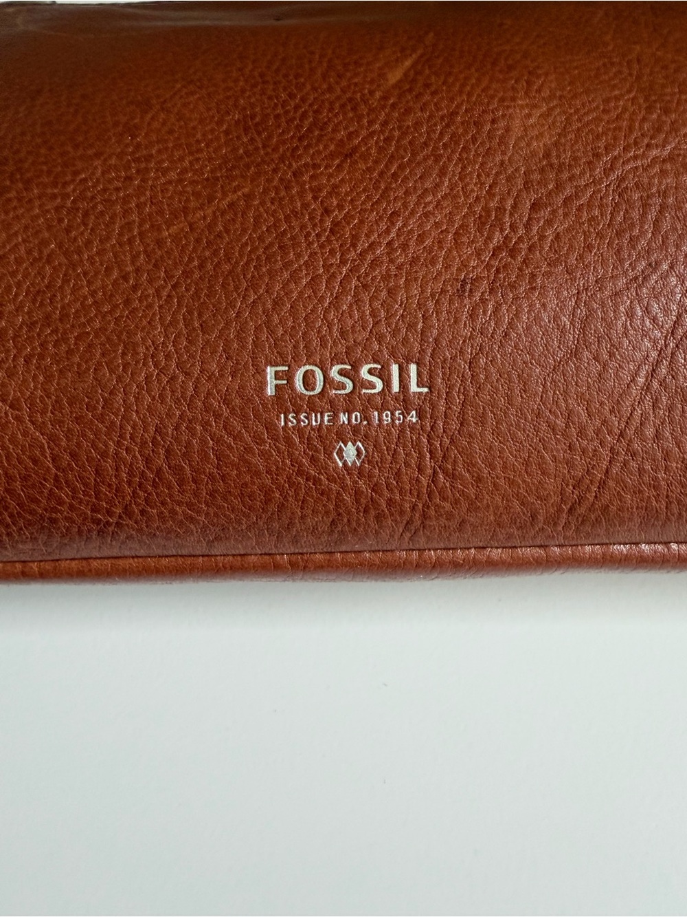 Fossil Tan Leather Crossbody with Key Charm - Picture 10 of 14
